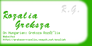 rozalia greksza business card